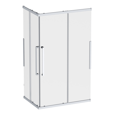 W84G-403-12080-MT Душевое ограждение AM.PM Func Square Slide 120х80, мат хром, прозрачное