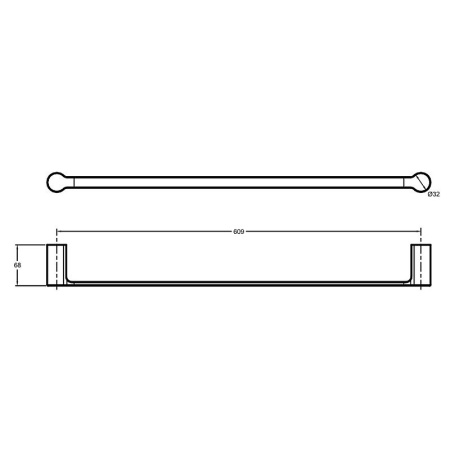 Держатель для полотенец Jacob Delafon Singulier 15205D-CP Хром