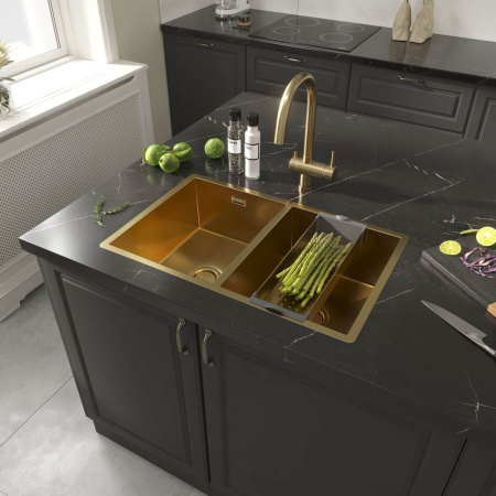 Коландер для кухонной мойки Reflexion Arno RX3014GD брашированное золото