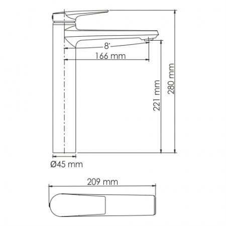 Смеситель для умывальника Wasserkraft Glan 6603H