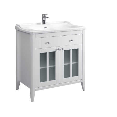 Тумба под умывальник Belux Дуглас напольная 80-01 Белый глянцевый