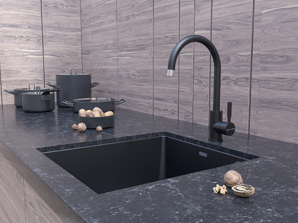 Смеситель для кухни Paulmark HOLSTEIN Ho212063-AN, антрацит