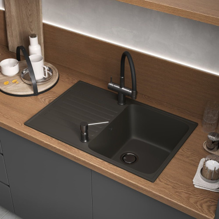 Кухонная мойка Reflection Bolero RF0574BL, черный