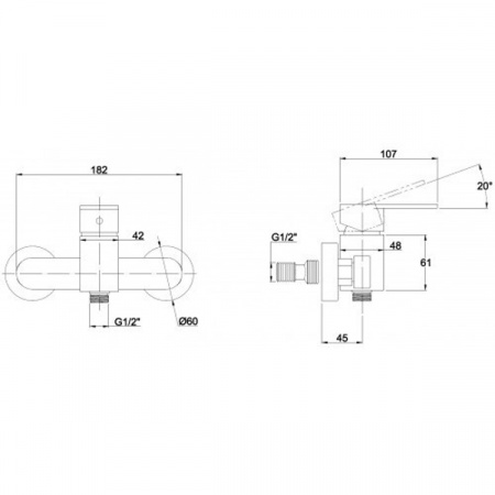 Смеситель для душевой кабины с душем Kaiser Sonat 34077-1 Bronze