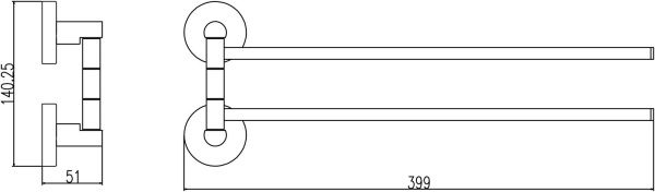 Держатель для полотенец RAV Slezak поворотный Colorado COA0602