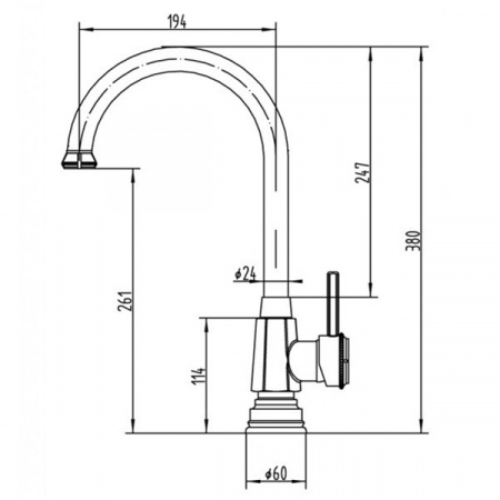 Смеситель для мойки ZorG A 108 K BR (AZR 720 К-7-5 BR)