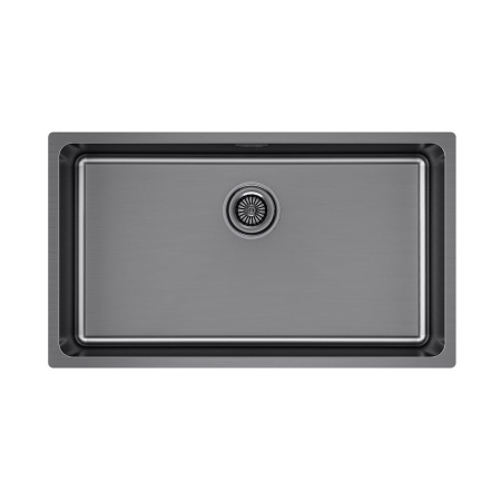 Мойка Paulmark YUNI 76 UNI YU76-GM 760х440х200 мм, нержавеющая сталь, воронёная сталь