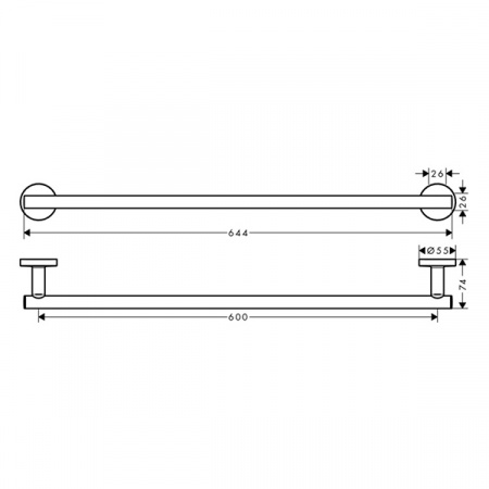 Держатель для полотенца Hansgrohe Logis Universal 41716000