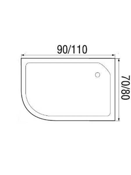 Душевая кабина River NARA Б/К 90/70/24 MT R 900х700х2060мм