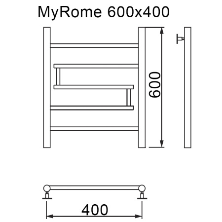 Полотенцесушитель MYFREA My Rome 60/40