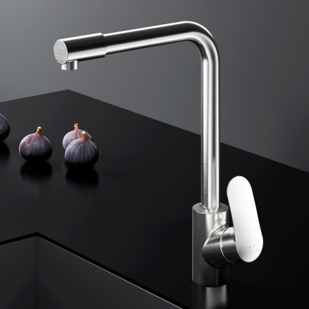 F8005711 Like, Смеситель для кухни AM.PM с каналом для питьевой воды, L-излив, сатин