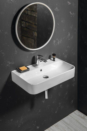 Раковина, ISVEA, SistemaU накладной -1, с переливом, без креплений, цвет-белый 10PL53070SV