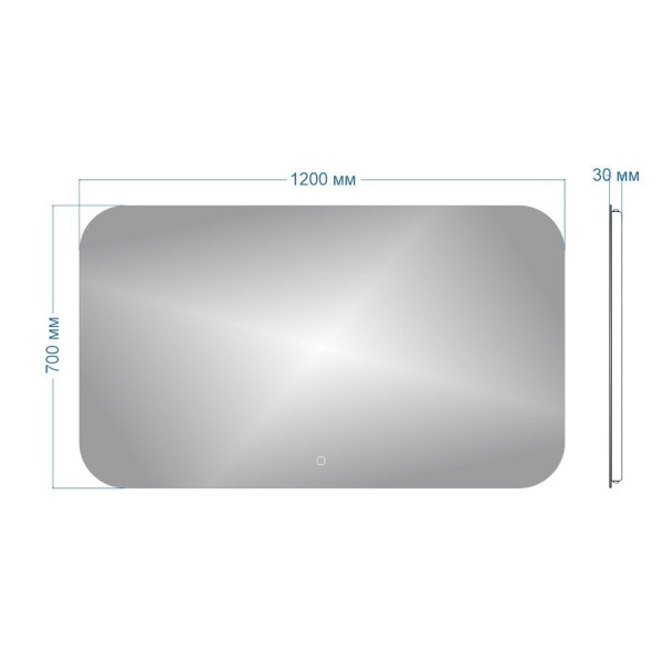 Зеркало Maretti Florenza FL1412070P25EL 120x70 см