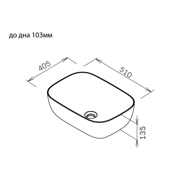 M8FWCC10510BM Func Раковина накладная AM.PM, прямоугольник, 51 см, цвет черный матовый