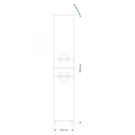 Шкаф-пенал Misty Лаванда 35 L белый