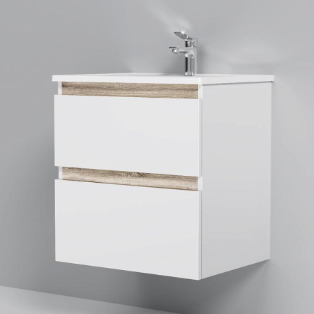 M85AFHX0602WG X-Joy База под раковину AM.PM, подвесная, 60 см, 2 ящика, белый глянец