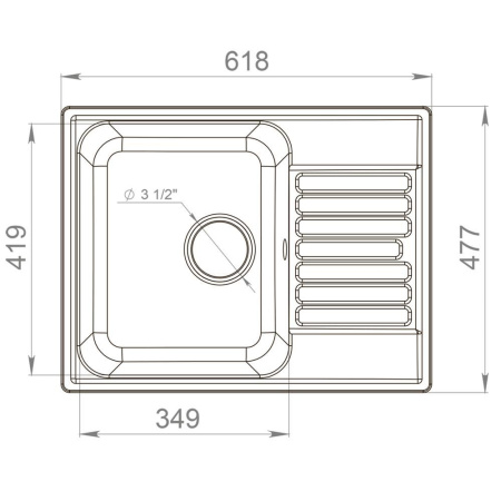 Кухонная мойка Reflection Prima RF0460BE, бежевый