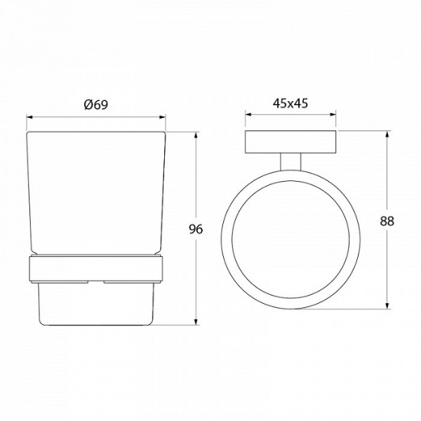 Подстаканник одинарный IDDIS Edifice EDIMBG1i45