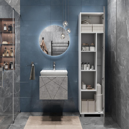 Тумба под раковину подвесная VIGO Geometry 032 бетон, 50 см