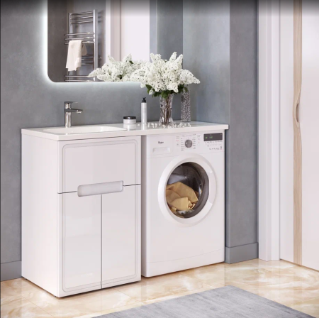 Раковина из литьевого мрамора Taliente 120 см ФР-00006480 мебельная цвет белый