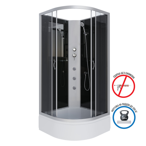 Душевая кабина Niagara Classic NG-2309-14G (100х100х215) высокий поддон(40см),стекло матовое