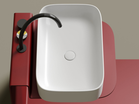 Умывальник чаша накладная прямоугольная Ceramicanova Element 605*380*150мм, белый матовый, CN6053MW