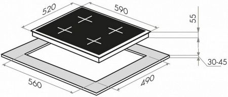 Индукционная варочная панель Maunfeld EVSI594BK