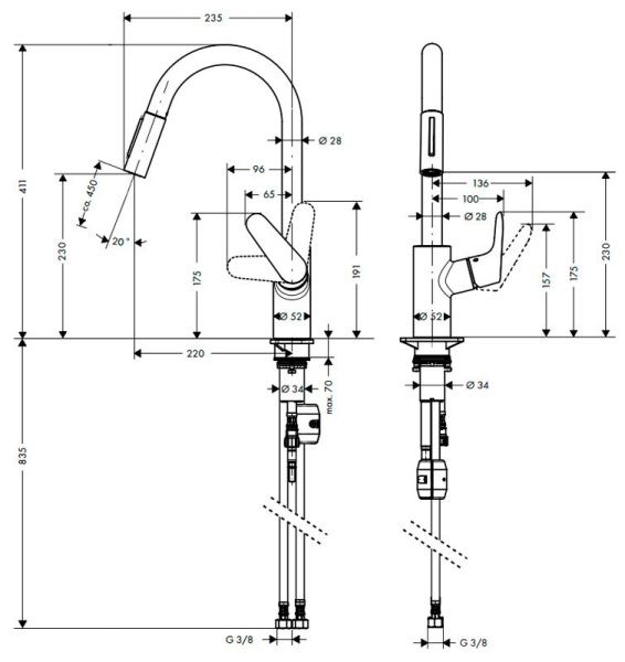 Cмеситель для мойки Hansgrohe 31815000