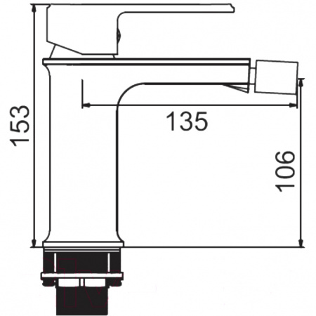 Смеситель для биде Gerhans K15022T