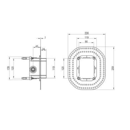 Универсальный корпус скрытого монтажа Villeroy&Boch Vi-Box TVS00035100000