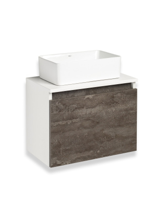 Тумба под раковину Runo железный камень Бари 50 (00-00001377)