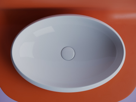Умывальник чаша накладная овальная Ceramicanova Element 560*390*150мм, Белый, CN5033