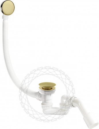 Сифон для ванны автоматический FILARETE FL90 (Золото)