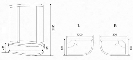 Душевая кабина PARLY EF1221L