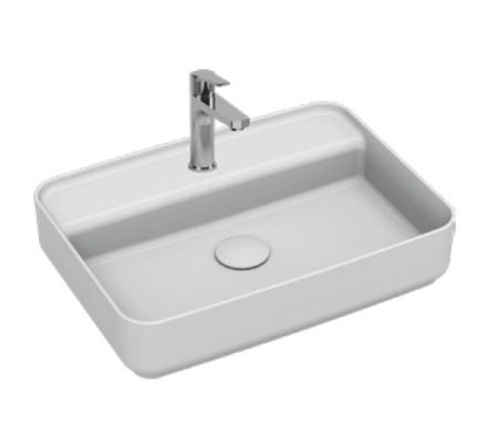 Раковина накладная ISVEA Infinity 55 прямоугольная 55см, цвет белый матовый 10NF66055SV-2L