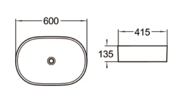 Раковина SantiLine SL-1028 60х42 белая