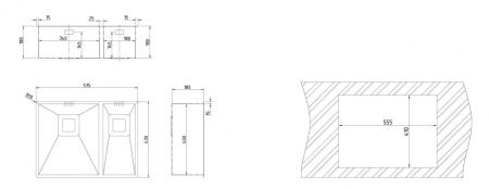 Кухонная мойка ТЕКА SQUARE 340.400 180.400 40170180