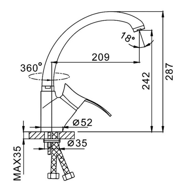 Смеситель для мойки Frap F4101