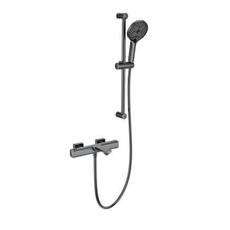 Смеситель для ванны с душевым гарнитуром и термостатом WONZON & WOGHAND, Темный графит (WW-C2011-A-BGG)