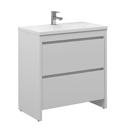 Тумба под умывальник Belux Мадрид 80-02 напольный, белый глянцевый