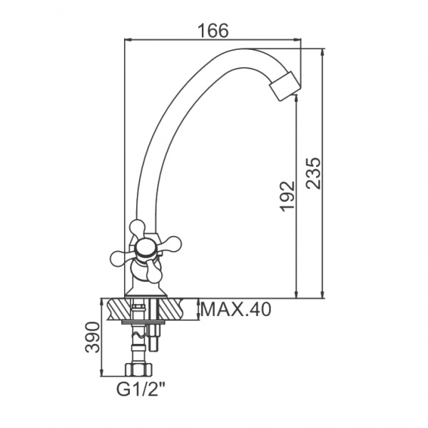 Смеситель для мойки Ledeme H26 L4026