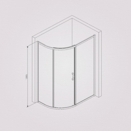 W83G-302U120CG64 Like Solo Slide 120 Душевое ограждение AM.PM Like 120x80, стекло тонированное, профиль матовый серый