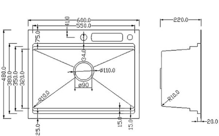 Кухонная мойка Roxen Stage 60