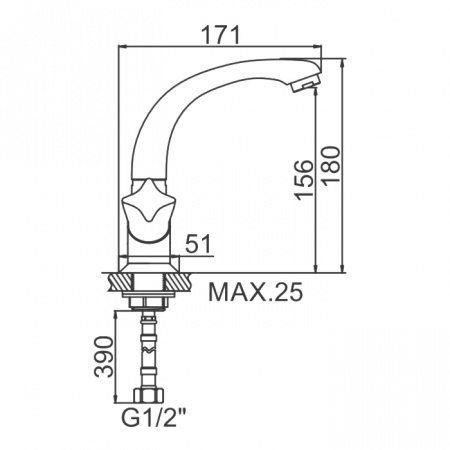 Смеситель для умывальника Ledeme H87 L1087-2