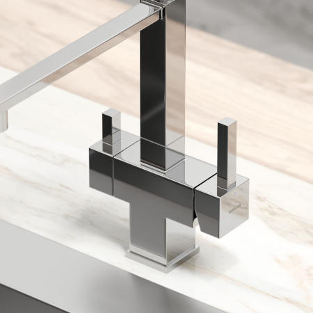 Смеситель для кухни SANCOS Moro с гибким изливом и возможностью подключения фильтра для воды, цвет хром, арт. SC4006CH