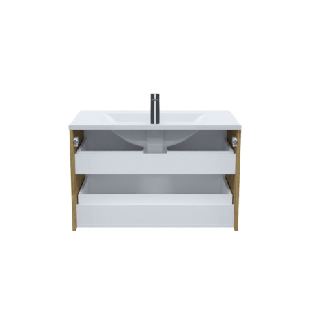 Тумба с умывальником IDDIS Bild подвесная, 80 см, дуб светлый (BIL80V0i95K)