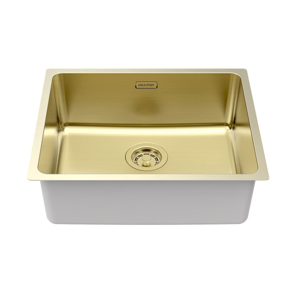 Мойка Paulmark YUNI 54 UNI YU54-LG 540х440х200 мм, нержавеющая сталь, светлое золото