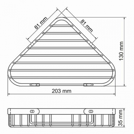 Полка металлическая WasserKRAFT K-733W