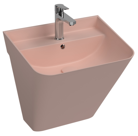 Раковина ISVEA Sott'Aqua подвесная 500*420*515 1 цвет лососевый матовый 10SQ37002SV-2S