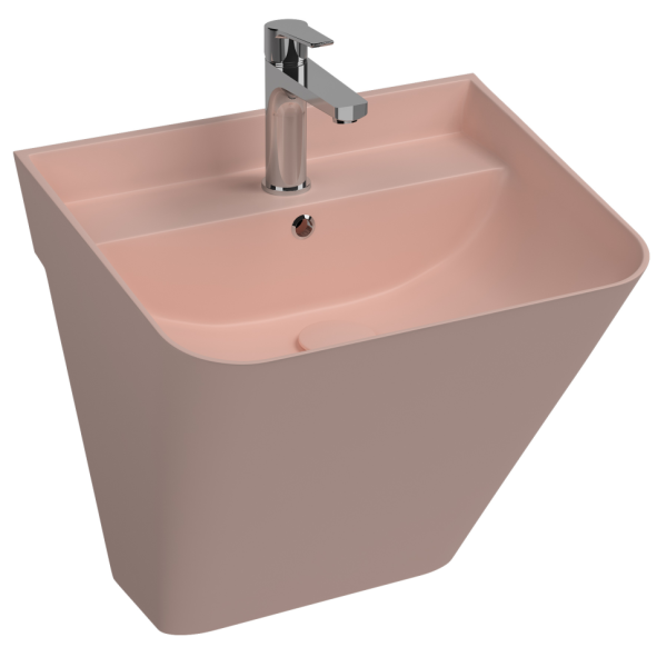 Раковина ISVEA Sott'Aqua подвесная 500*420*515 1 цвет лососевый матовый 10SQ37002SV-2S